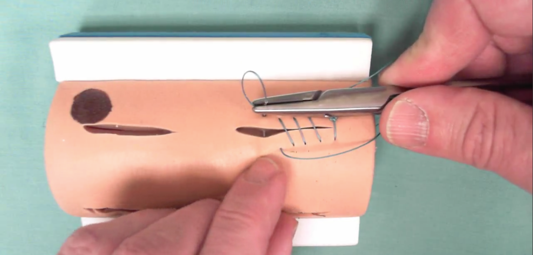 Recording on how to suture