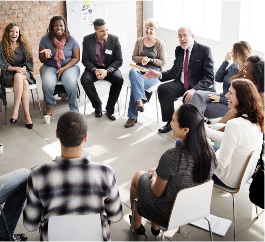 Circle of group discussion