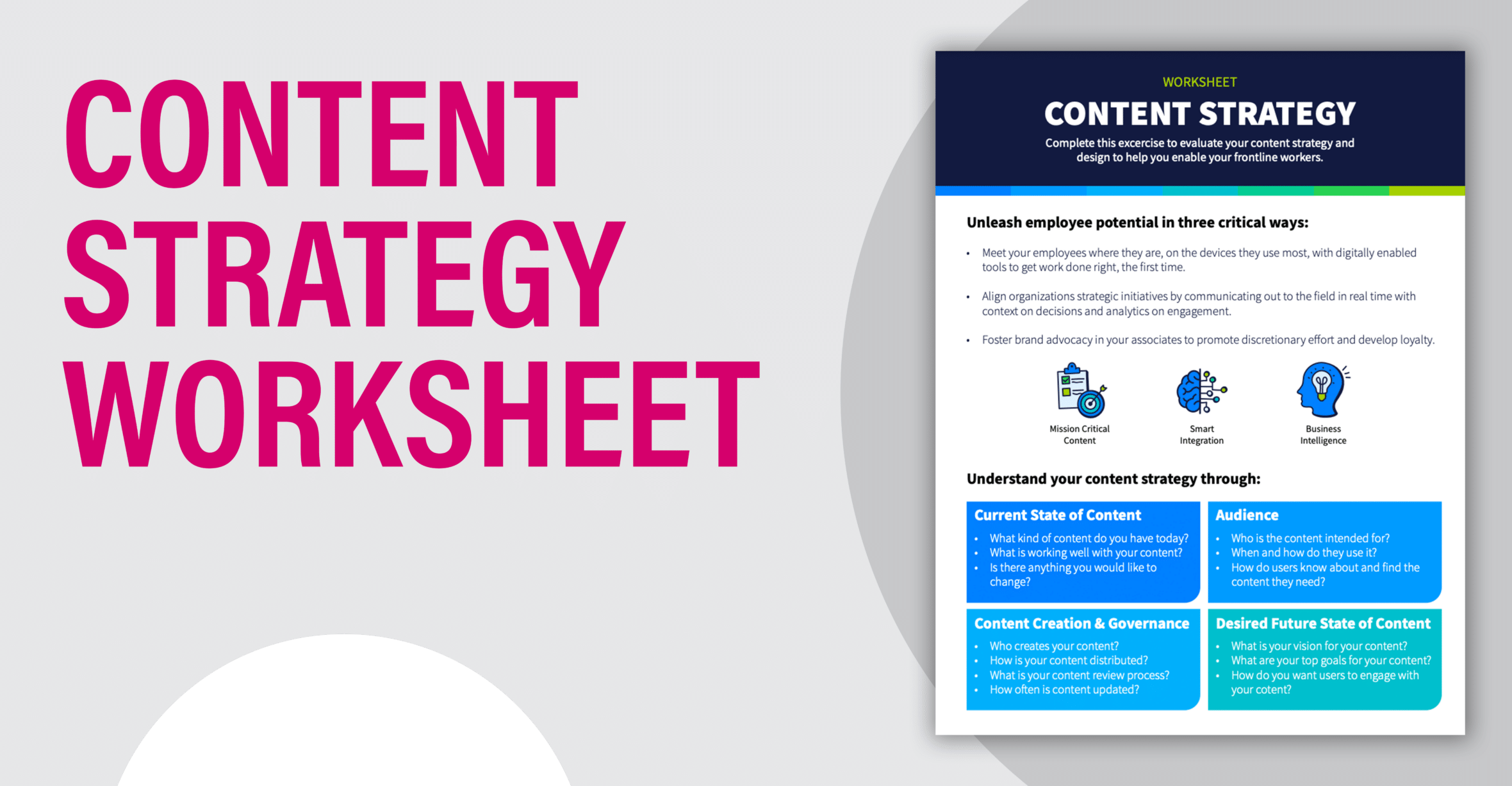 Content Strategy Worksheet Header