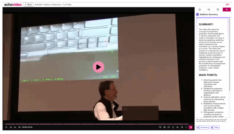 Transform Lectures into Study Tools with AI | Echo360